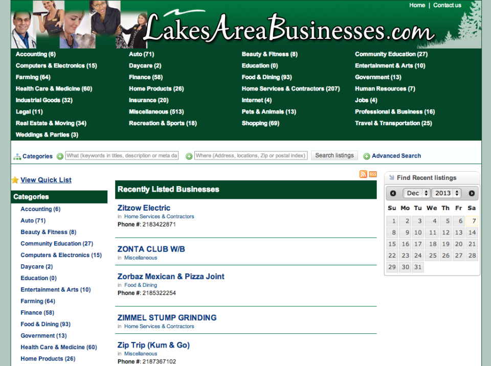 Lakes Area Business Directory