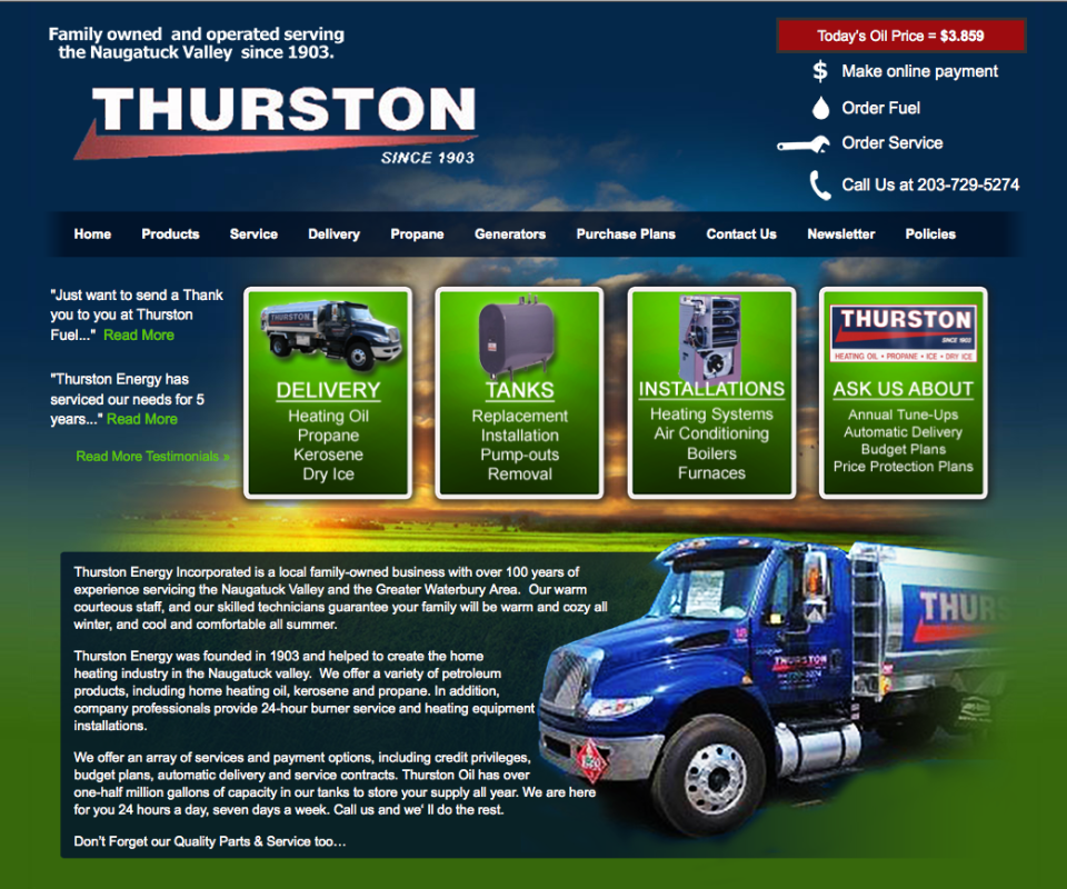 Thurston Oil – WordPress Site